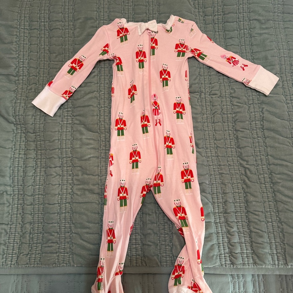 The Beaufort Bonnet Company Pink Nutcracker Footed One-Piece